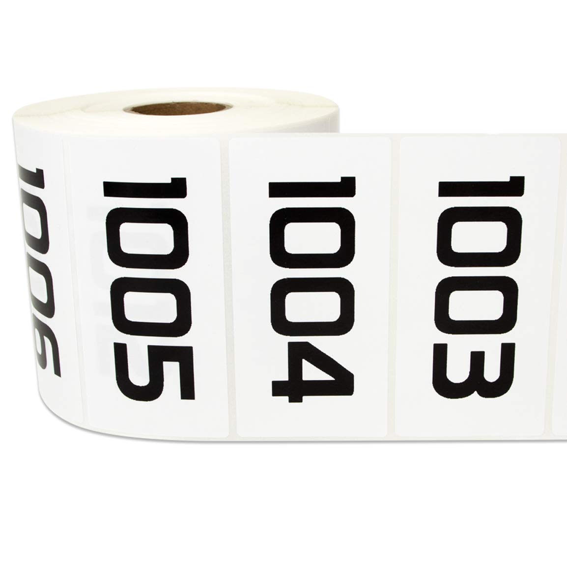 Consecutively Numbered Stickers [1001-2000] - 1.5' X 3' Consecutive Numbers Inventory Storage Labeling Number Labels Prenumber