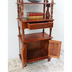 International Caravan Furniture Piece Carved Wood 1 Drawer/2 Door Bookshelf