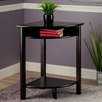 Stylish and Functional LISO Corner Desk with Espresso Finish - 20.5' x 20.5' x 31.1'H - Solid and Composite Wood - Open Shelves - Easy Assembly