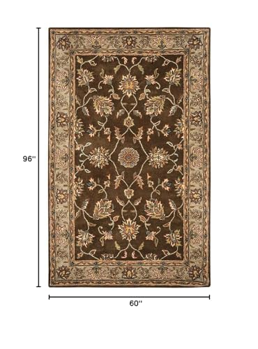 Rizzy Home Alora Decor Sareena 5' X 8' Border Brown/Dk Taupe/Sage/Blue/Rust/Tan Area Rug