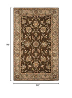 Rizzy Home Alora Decor Sareena 5' X 8' Border Brown/Dk Taupe/Sage/Blue/Rust/Tan Area Rug