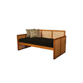 Abaco Daybed-Honey Finish-Canton BlackMattress