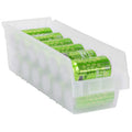 Akro-Mils 30098 Shelfmax Plastic Nesting Shelf Bin Box, 18-Inch Length X 6.75-Inch Width X 6-Inch Height, Clear (10-Pack)