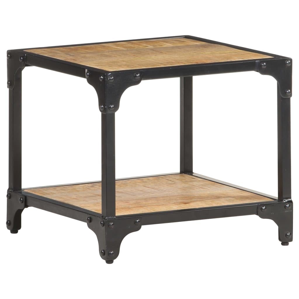 Furniking Coffee Table 15.7&quot;x15.7&quot;x14.2&quot; Solid Rough Mango Wood