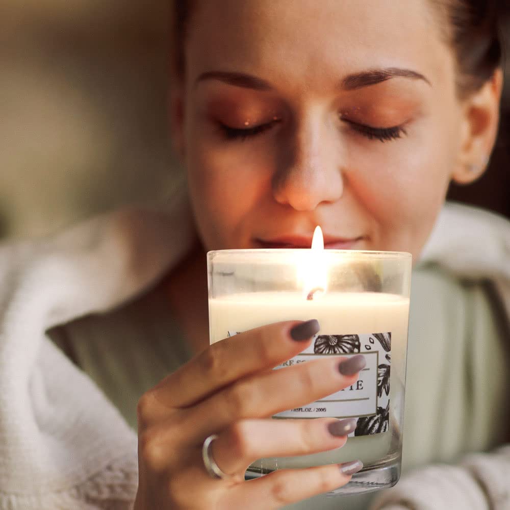 Aronica Non Toxic Soy Candles Organic For Home, Lavender Lemon Essential Oil Candle, All Natural Best Friend Gift, Luxury Home S