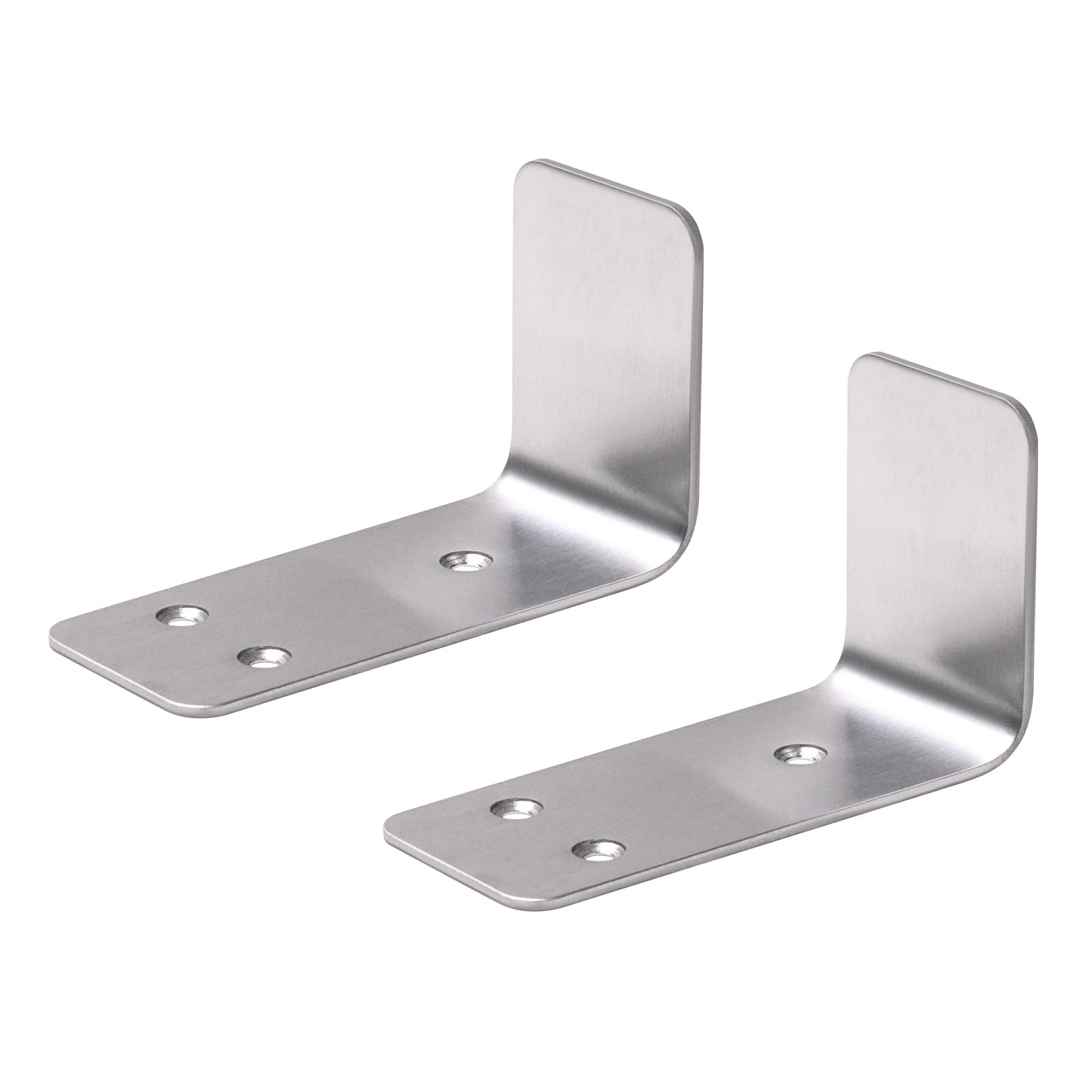 90 Stainless Steel Sliding Door Hardware Door Stop,2Pcs Sliding Barn Door Bottom Floor Guide With Mounting Screws (Silver)