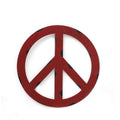 YK Decor Metal Treasured Red Peace Sign Wall Hanging Ornament Home Door Decor Decorative Signs (12)