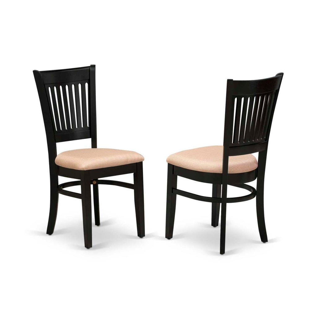 East West Furniture Amnf5-Bch-W 5 Piece Kitchen Set Includes A Round Table With Pedestal And 4 Dining Room Chairs, 36X36 Inch