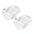 Ujeavette SpringLoaded Rear Passenger Footrest Perforated Rear Foot Peg Metal Passenger Footrest, Silver