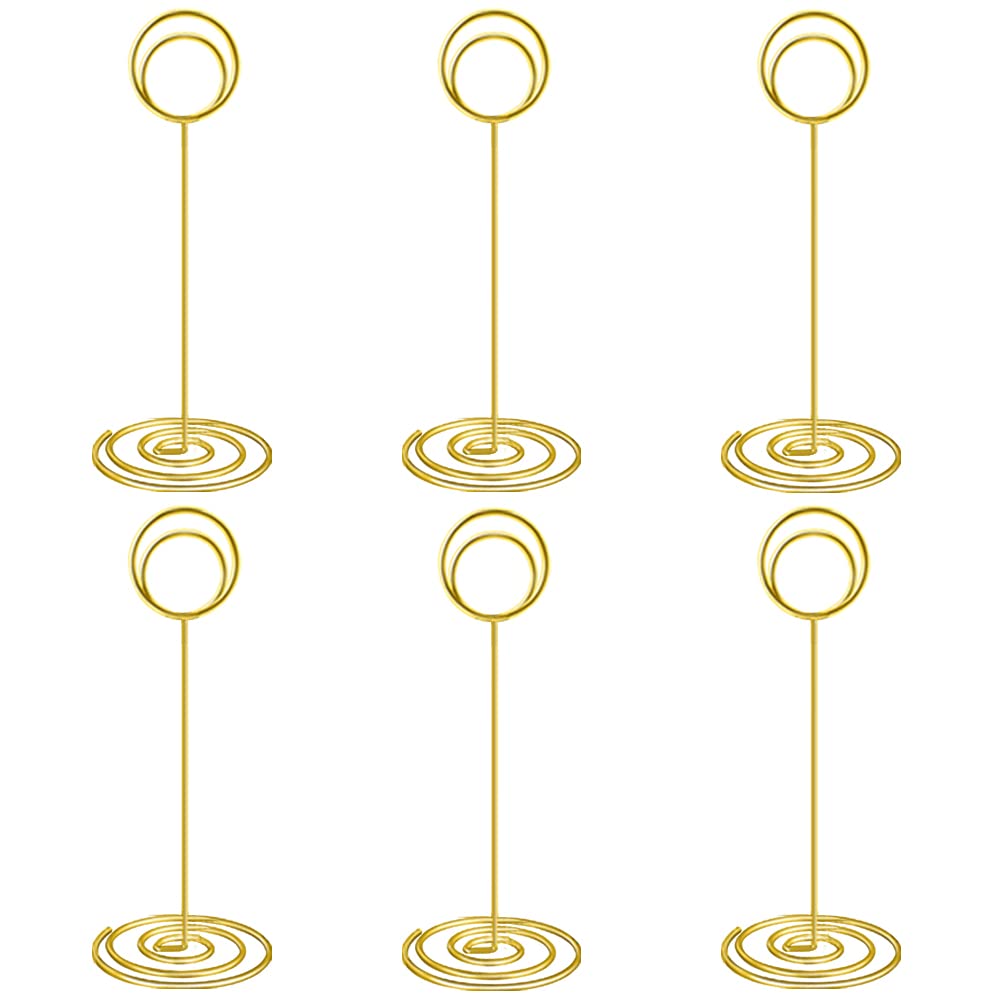 Radezon 10 Pack 8.75 Inch Tall Table Number Holders Place Card Holder Table Picture Holder Wire Photo Holder Clips Picture Memo
