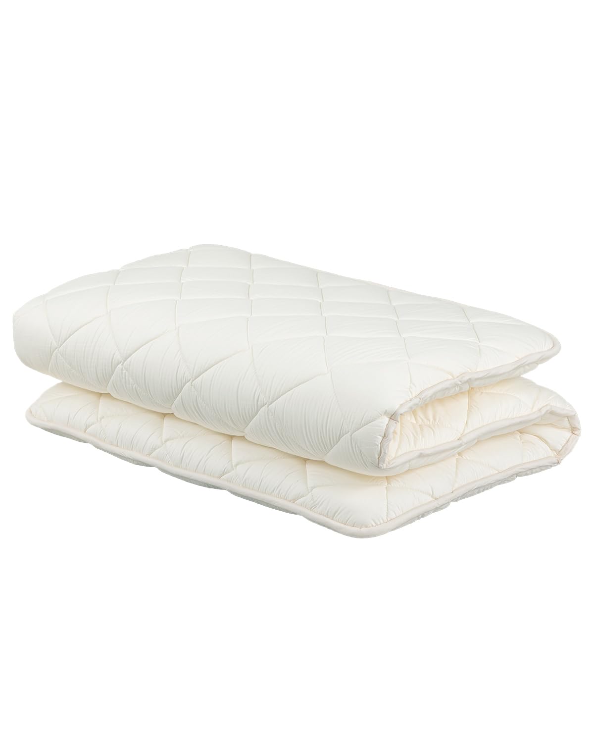 Fuli Japanese Futon Mattress, Japanese Floor Mattress, Floor Bed, Tatami Foldable Bed, Roll Up Sleeping Pad, Shikibuton, Made In Japan (White, Twin)