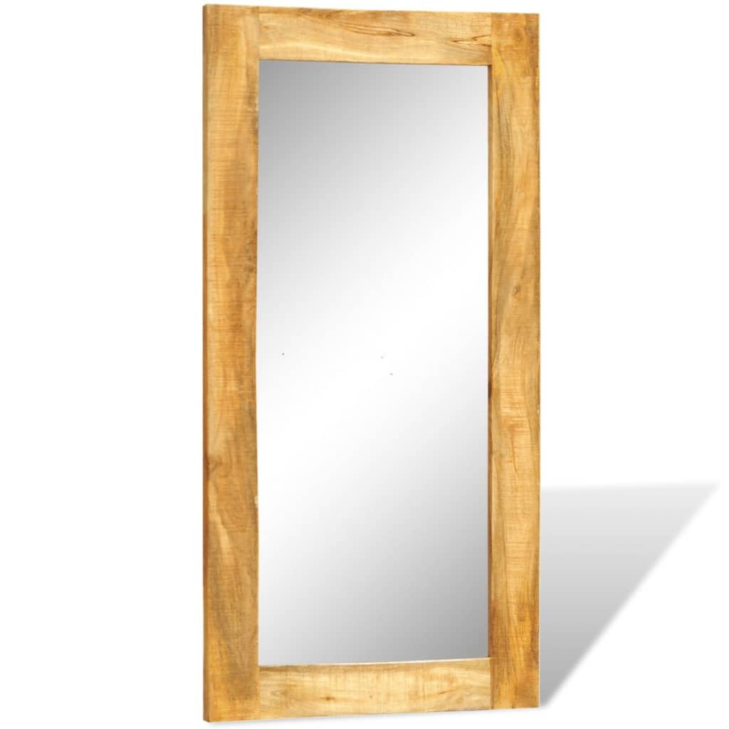 Vidaxl Mirror Solid Mango Wood Frame Cloakroom Bedroom Entrance Hall Home Decor