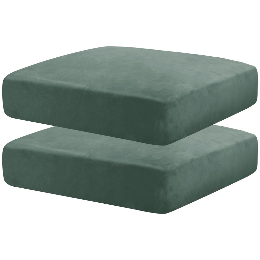 MAXIJIN Velvet Stretch Seat Cushion Covers Couch Cushion Cover for Individual Cushions Sofa Seat Cushion Slipcovers with Elastic
