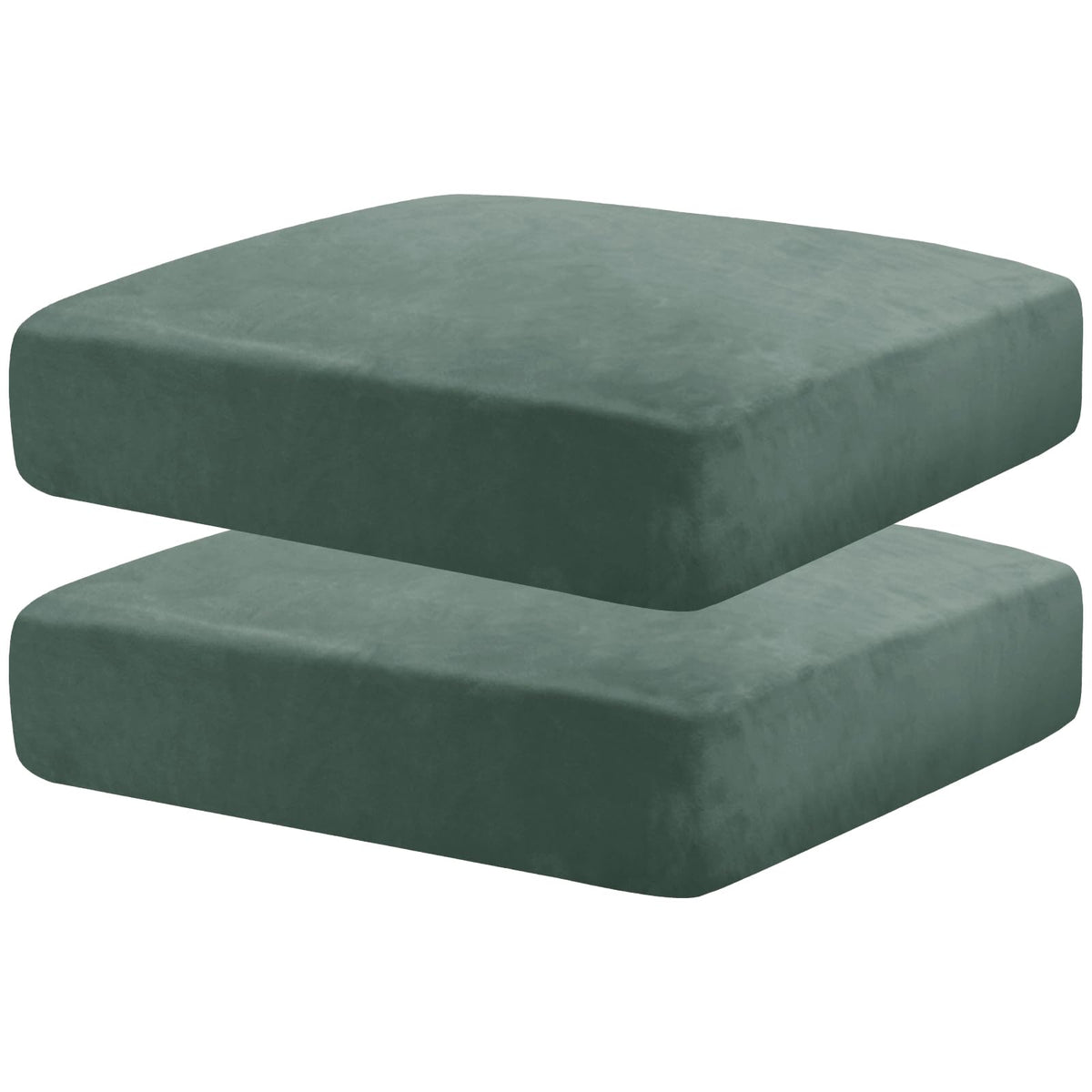 MAXIJIN Velvet Stretch Seat Cushion Covers Couch Cushion Cover for Individual Cushions Sofa Seat Cushion Slipcovers with Elastic