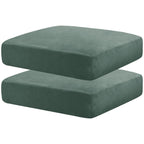 MAXIJIN Velvet Stretch Seat Cushion Covers Couch Cushion Cover for Individual Cushions Sofa Seat Cushion Slipcovers with Elastic