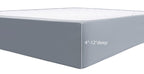 Biscaynebay Decorative Box Spring Cover Full & Full Xl Size, Silver Grey Luxurious Jersey Knitting Stretchy Wrap Around 4 Sides Bed Skirt For Home/Hotels, Easy Fit Wrinkle & Fade Free Machine Washable