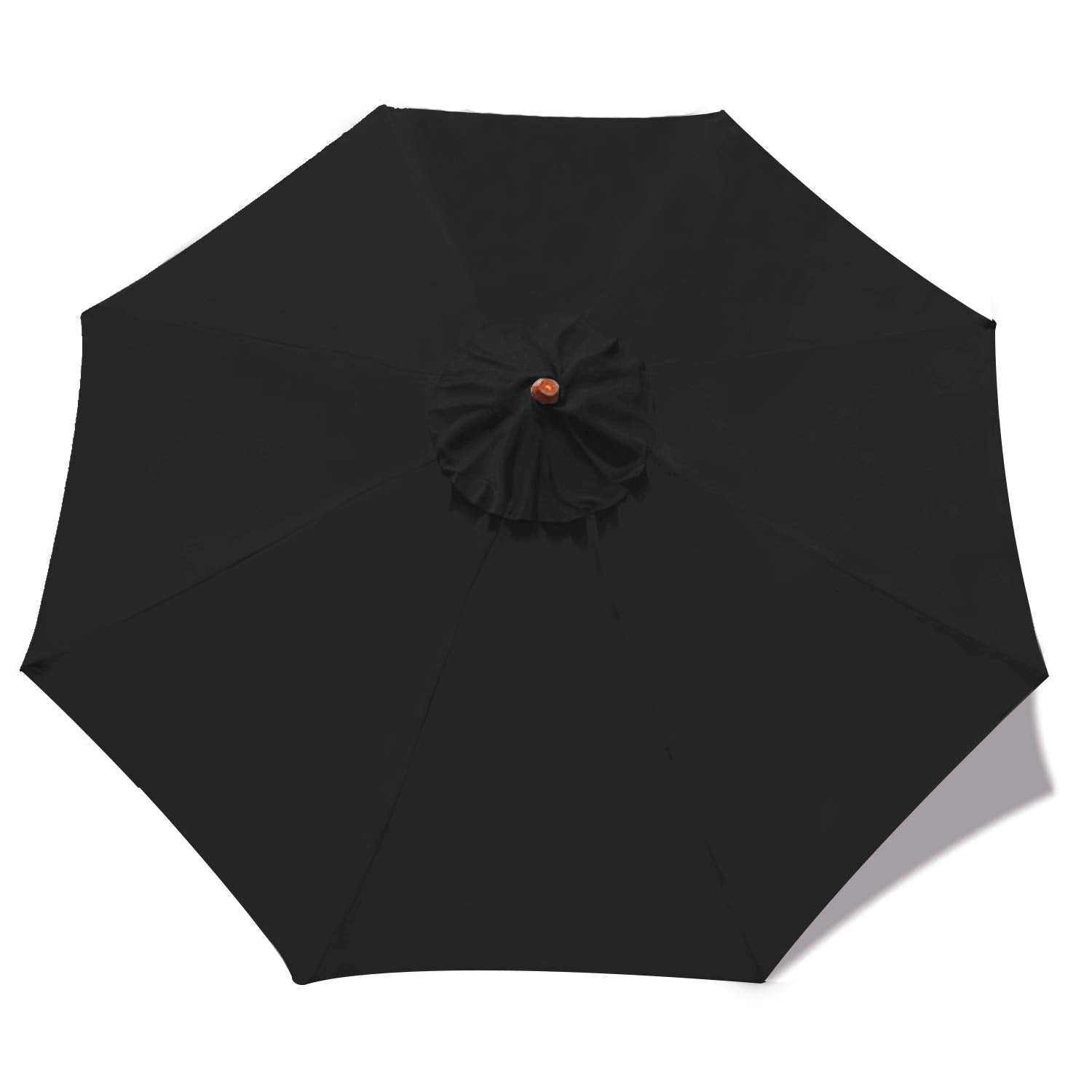 Mastercanopy Patio Umbrella 9 Ft Replacement Canopy For 8 Ribs-Black