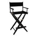 American Trails Extra-Wide Premium 30" Director'S Chair Black Frame With Black Canvas, Bar Height