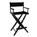 American Trails Extra-Wide Premium 30" Director'S Chair Black Frame With Black Canvas, Bar Height