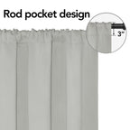 Easy-Going Rod Pocket Blackout Curtains For Bedroom, Room Darkening Window Curtains For Living Room, Thermal Insulated Noise Reduction Solid Window Drapes, 2 Panels(52X56 In, Greyish White)