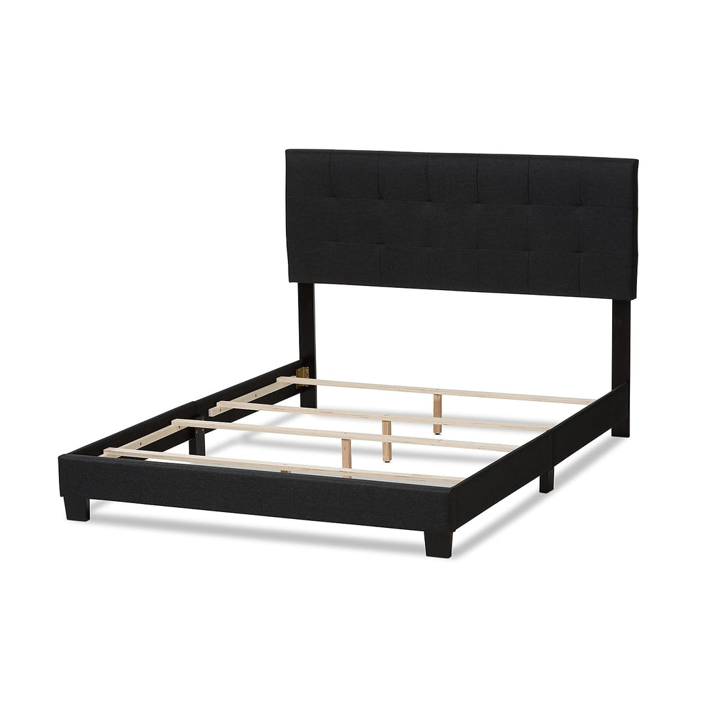 Baxton Studio Brookfield Bed, Queen, Dark Grey (134-7399-HiT)