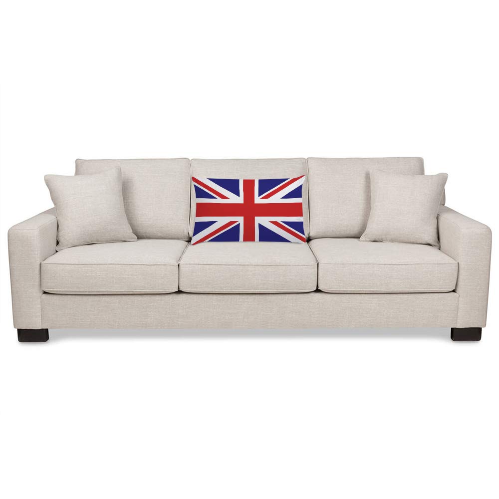 Ekobla Throw Pillow Cover The Union Jack British Flag United Kingdom Flag Patriotic Style Decor Lumbar Pillow Case Cushion For S