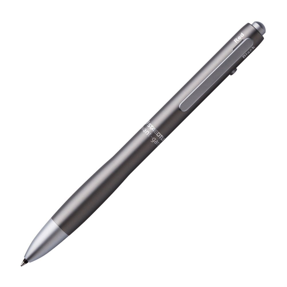 Staedtler Multi Function Avant Grade Titanium Gray, Red Ink Ballpoint Pen Plus 0.5Mm Mechanical Pencil (927Ag-Tg)