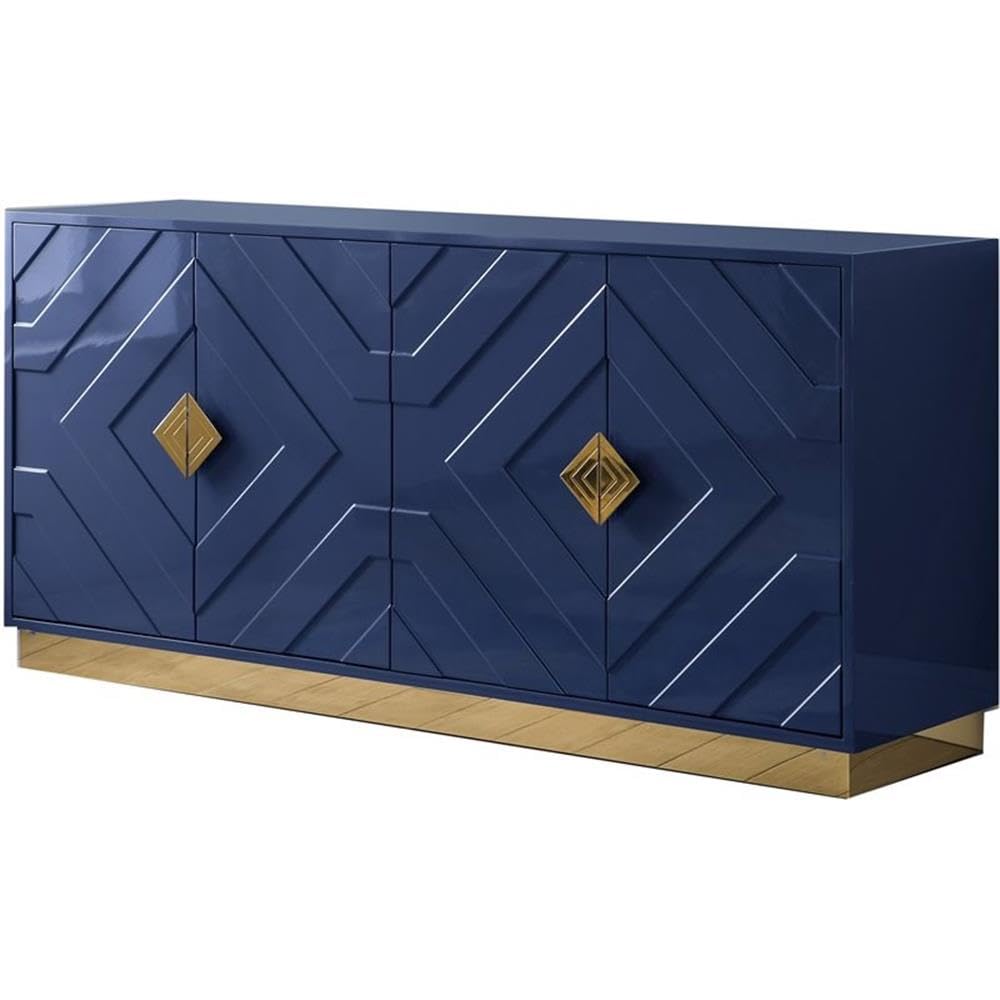 Best Master Furniture T1946 Modern Sideboard, Navy Blue