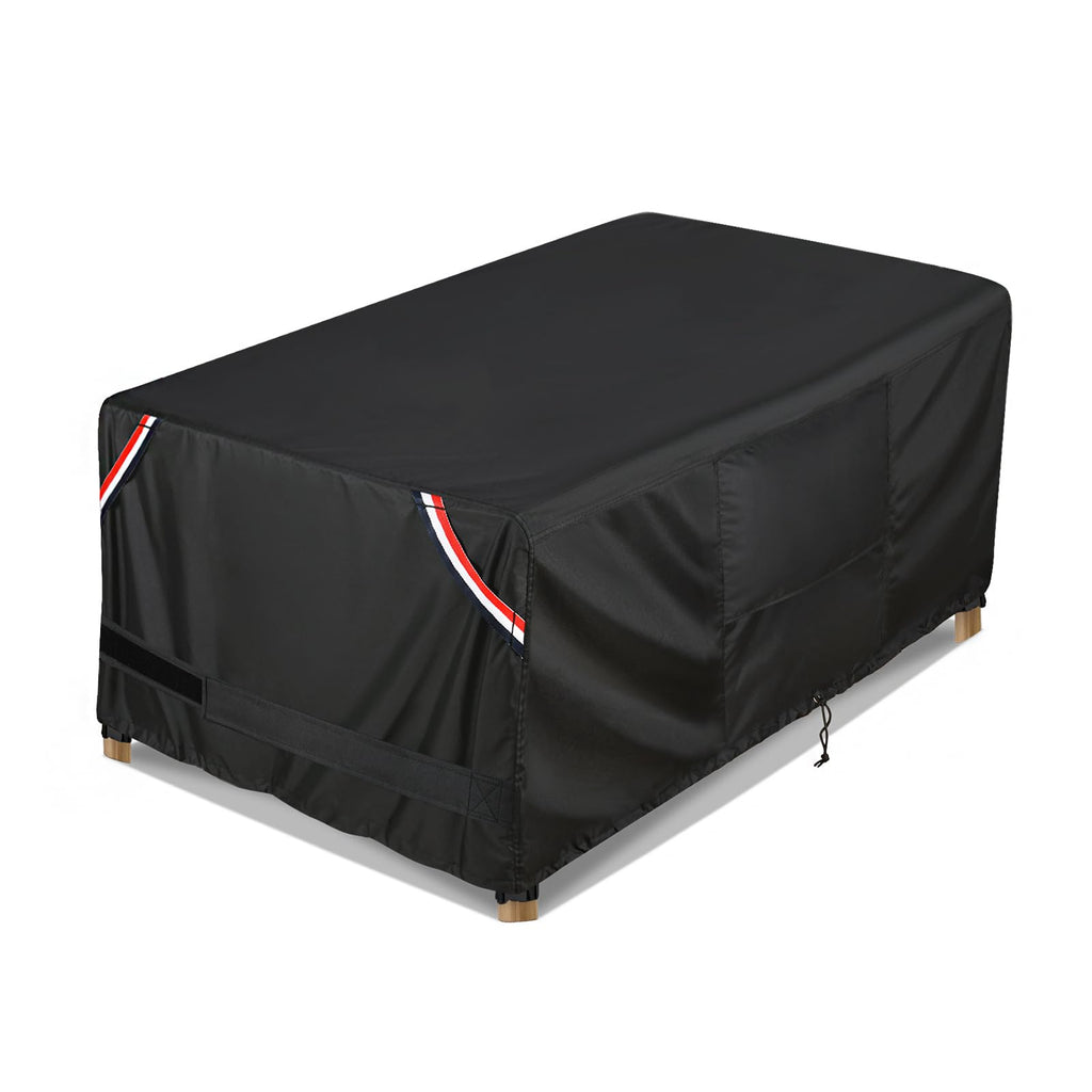 Outdoor Furniture Set Covers Waterproof 74 X 47 Inch Weatherproof Rectangular Cover, 600D Heavy Duty For Outside Dining