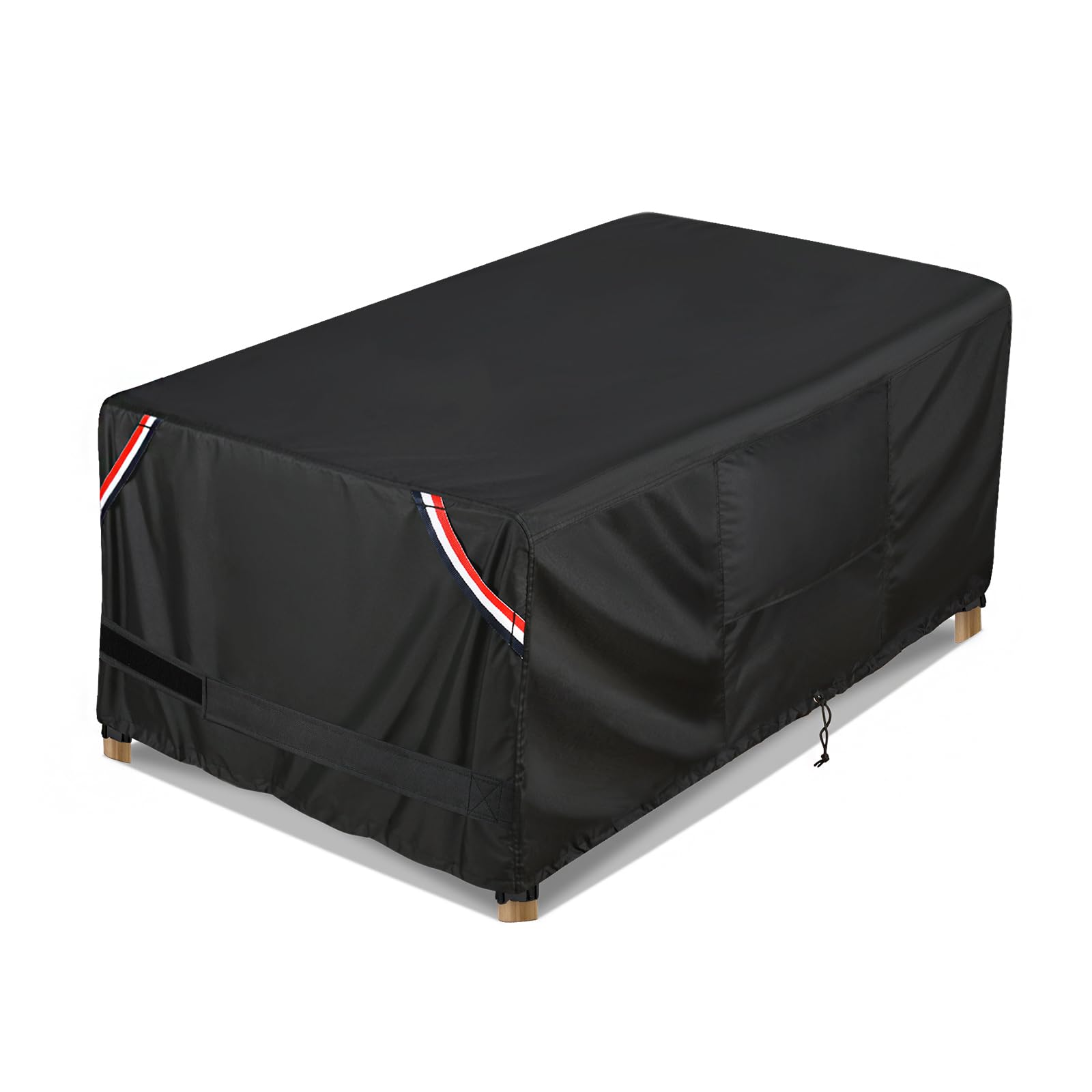 Outdoor Furniture Set Covers Waterproof 74 X 47 Inch Weatherproof Rectangular Cover, 600D Heavy Duty For Outside Dining