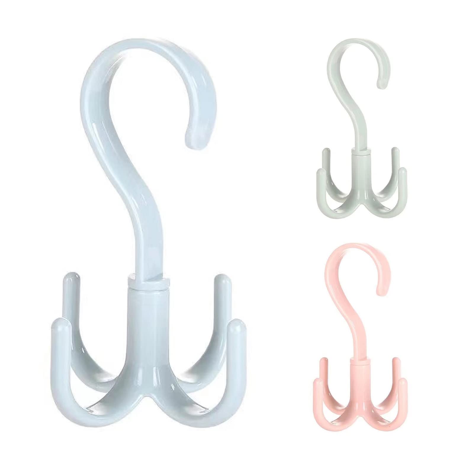 Joyus Belt Hanger Scarf Tie Rack Holder Hook For Closet Organizer 4 Claws 360 Degree Rotating, No Drilling Required, Space Savin