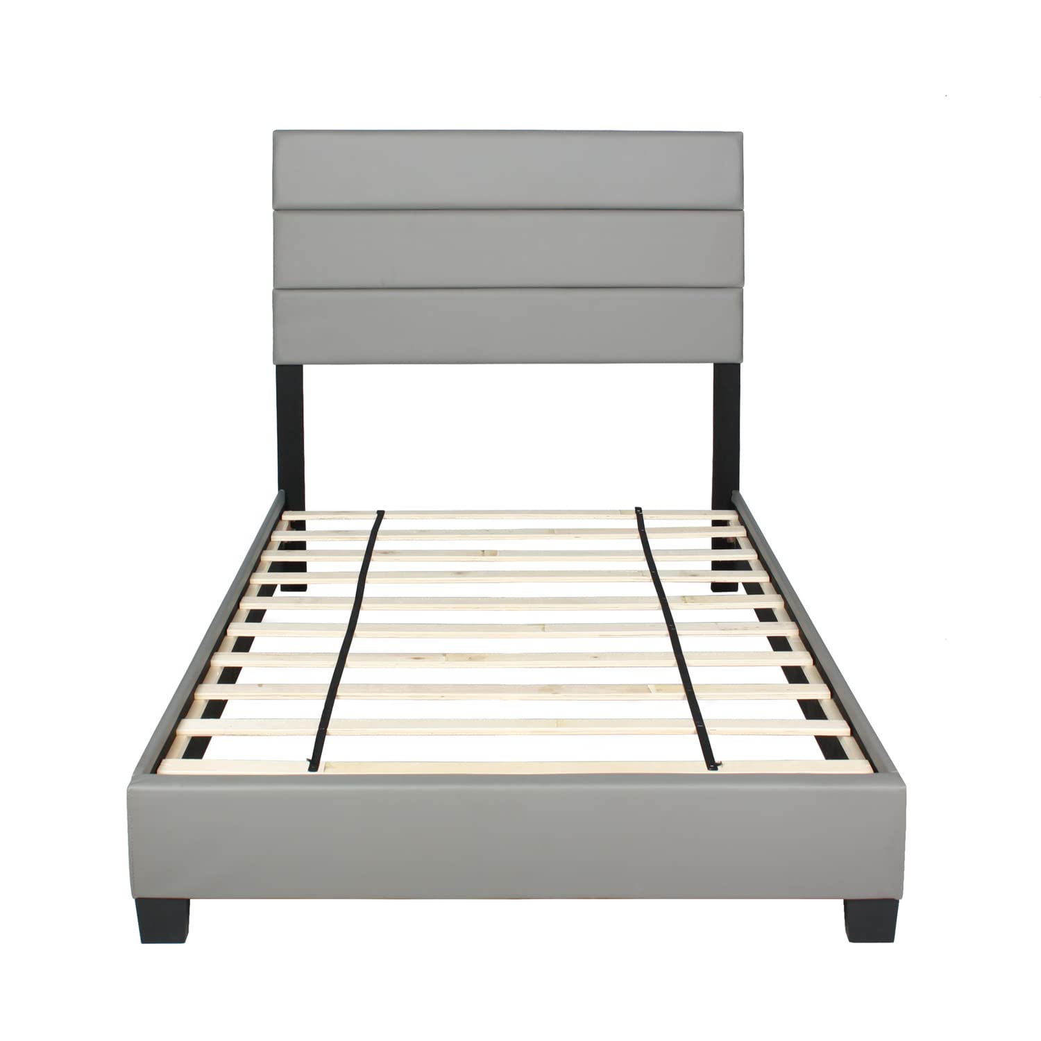 Better Home Products Napoli Faux Leather Upholstered Platform Bed - Thumbnail 3