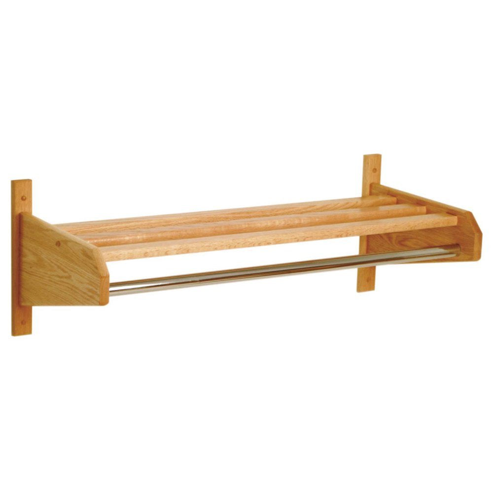 Wooden Mallet 26-Inch Coat And Hat Rack, Light Oak