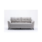 Lilola Home Callie Light Gray Velvet Fabric Sofa