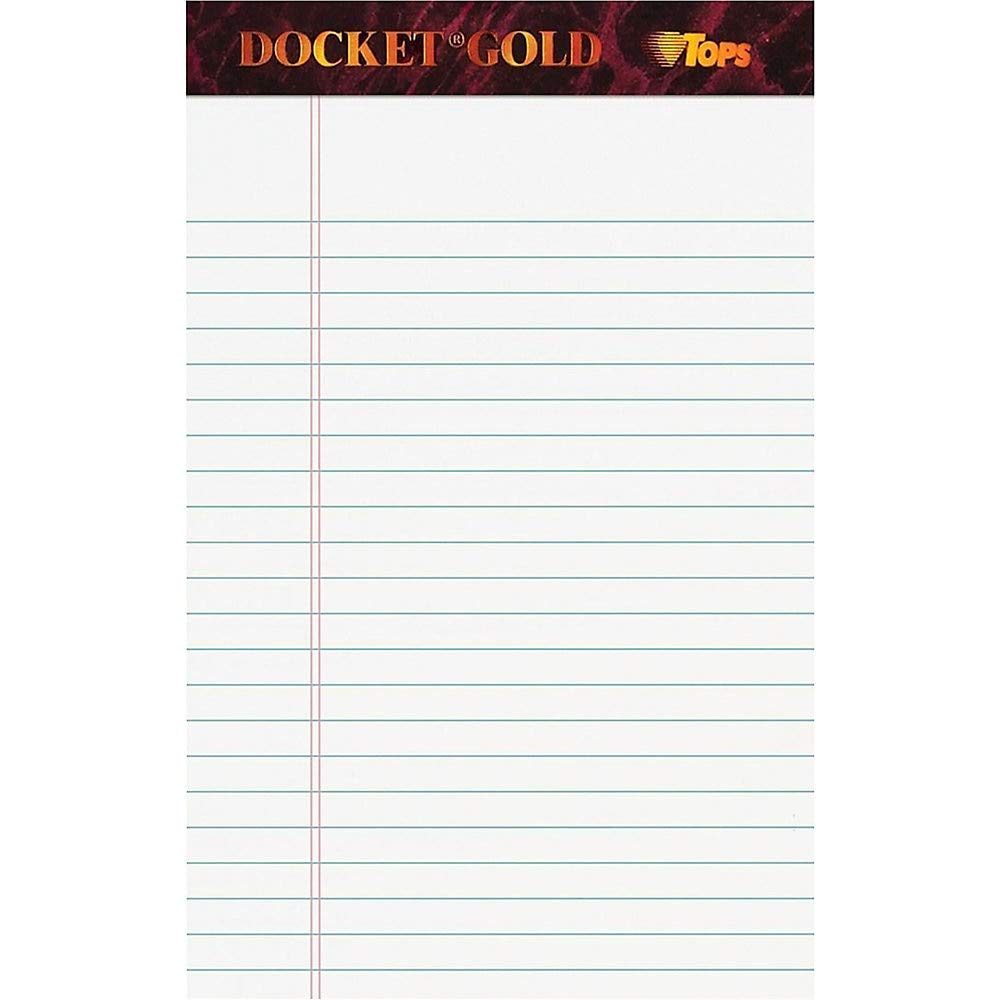 Tops Tops Docket Gold Jr. Legal Ruled White Legal Pads (Top63910) 5 X 8 Inch