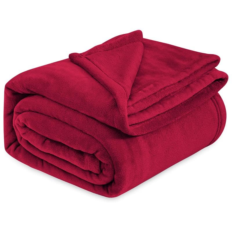 Cloth Fusion Nimbus 280 GSM Fleece Blanket, Maroon, Single 58x86 inches