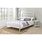 Acme Citron Metal Full Bed with Spindle Headboard and Footboard in White