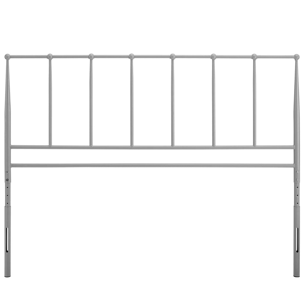 Modway Kiana Stainless Steel Metal Full Headboard In Gray