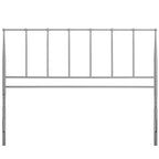 Modway Kiana Stainless Steel Metal Full Headboard In Gray