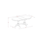 East West Furniture PLAI7-SBR-W 7 Piece Room Furniture Set Consist of an Oval Kitchen Table with Butterfly Leaf and 6 Dining Chairs, 42x78 Inch