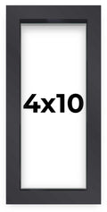 4x10 Shadow Box Black Frame | Interior Size 4x10 in by 1 in Deep - This Black Frame is Made to Display Items Up to 1 in Deep! In