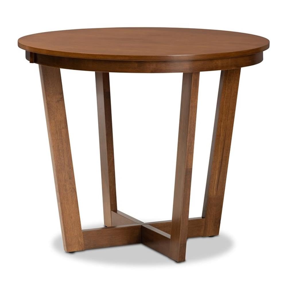 Baxton Studio Brava Modern and Contemporary Walnut Brown Finished Wood 5-Piece Dining Set