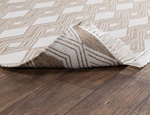 Kosas Home Saugatuck Area Rug, Bedroom, Kitchen Living Room, 2' X 3', Sand