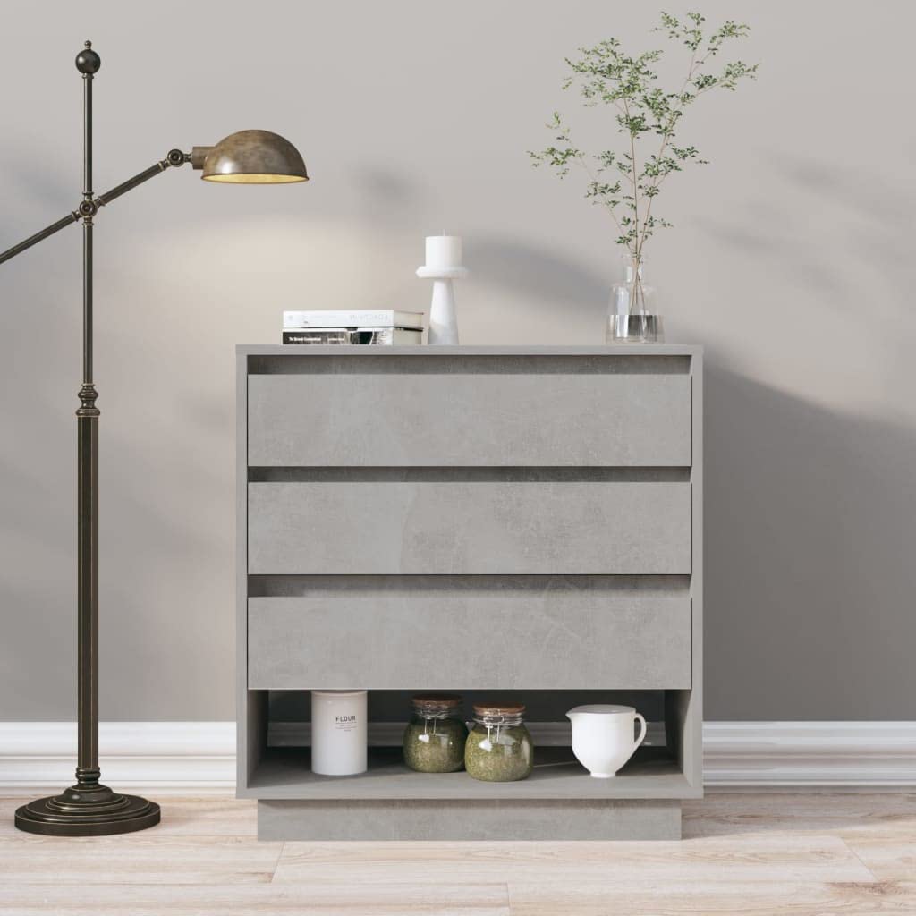 vidaXL Sideboard Concrete Gray 27.6&quot;x16.1&quot;x29.5&quot; Engineered Wood