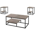 Monarch Specialties TABLE SET One Size DARK TAUPE