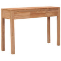 vidaXL Solid Teak Wood Console Table - Colonial, Rustic Hallway Table with Drawers, Bohemian Accent Storage Table, 43.3"x13.8"x29.5"