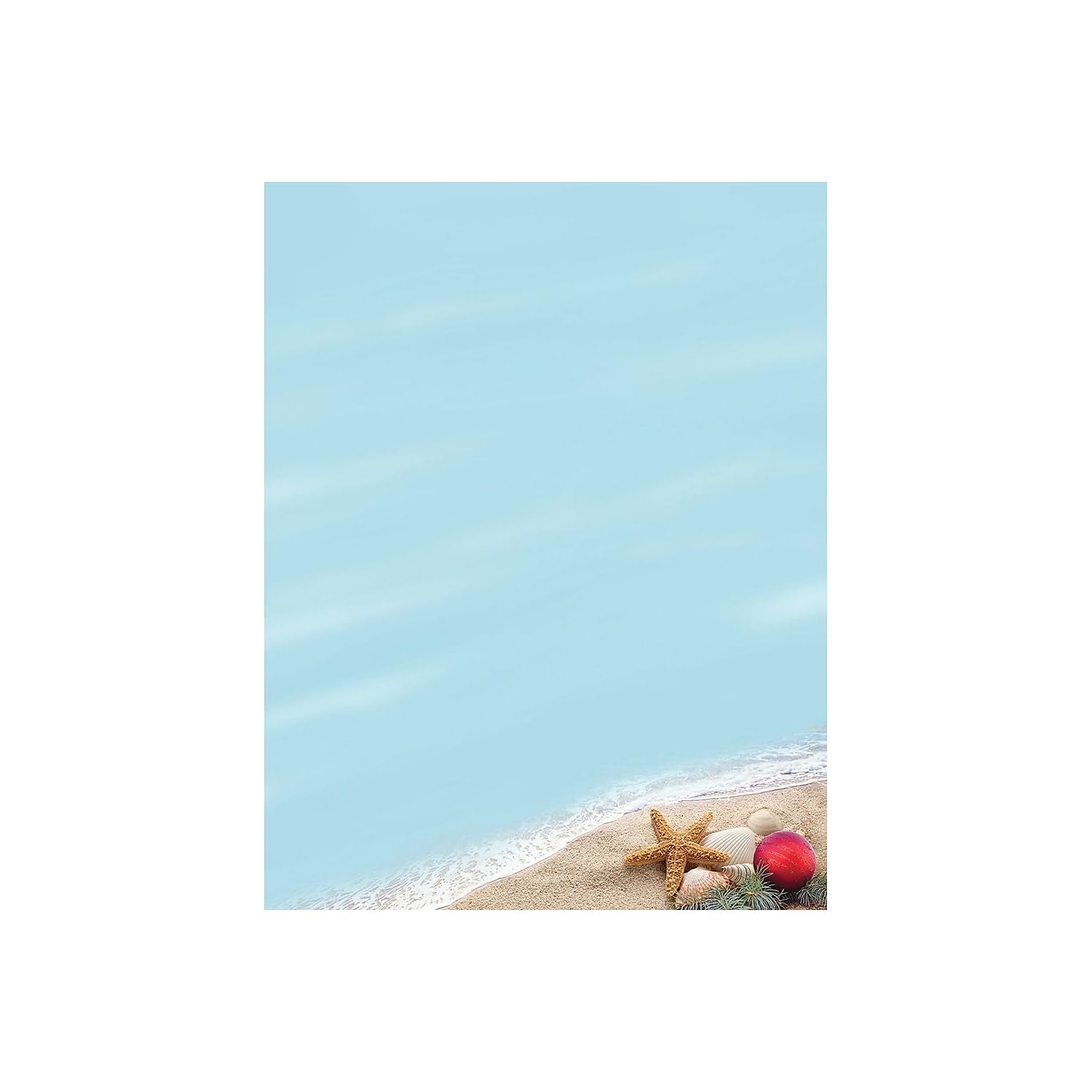 Great Papers! Beachy Holiday Letterhead, 80 Count, 11' X 8.5' (2017017)