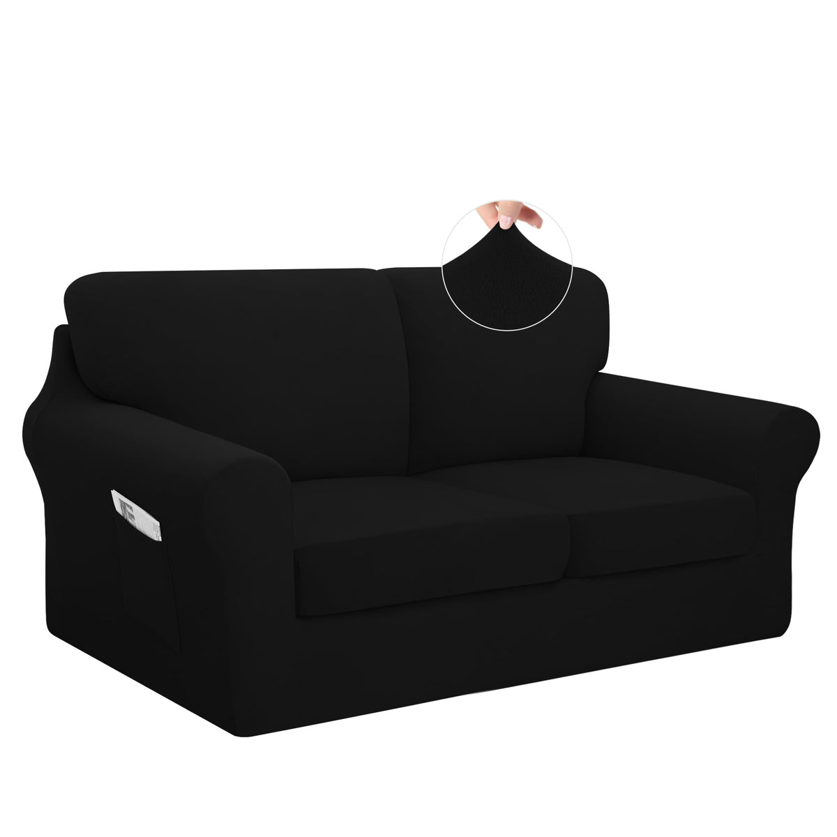 Easy-Going 5 Pieces Stretch Loveseat Cover Washable Loveseat Slipcover Set for 2 Backrest and Seat Cushion Couch Anti-Slip Sofa 