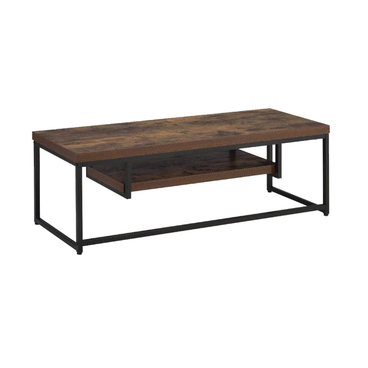 Benjara Benzara Wooden Tv Stand With Open Shelves, Brown And Black