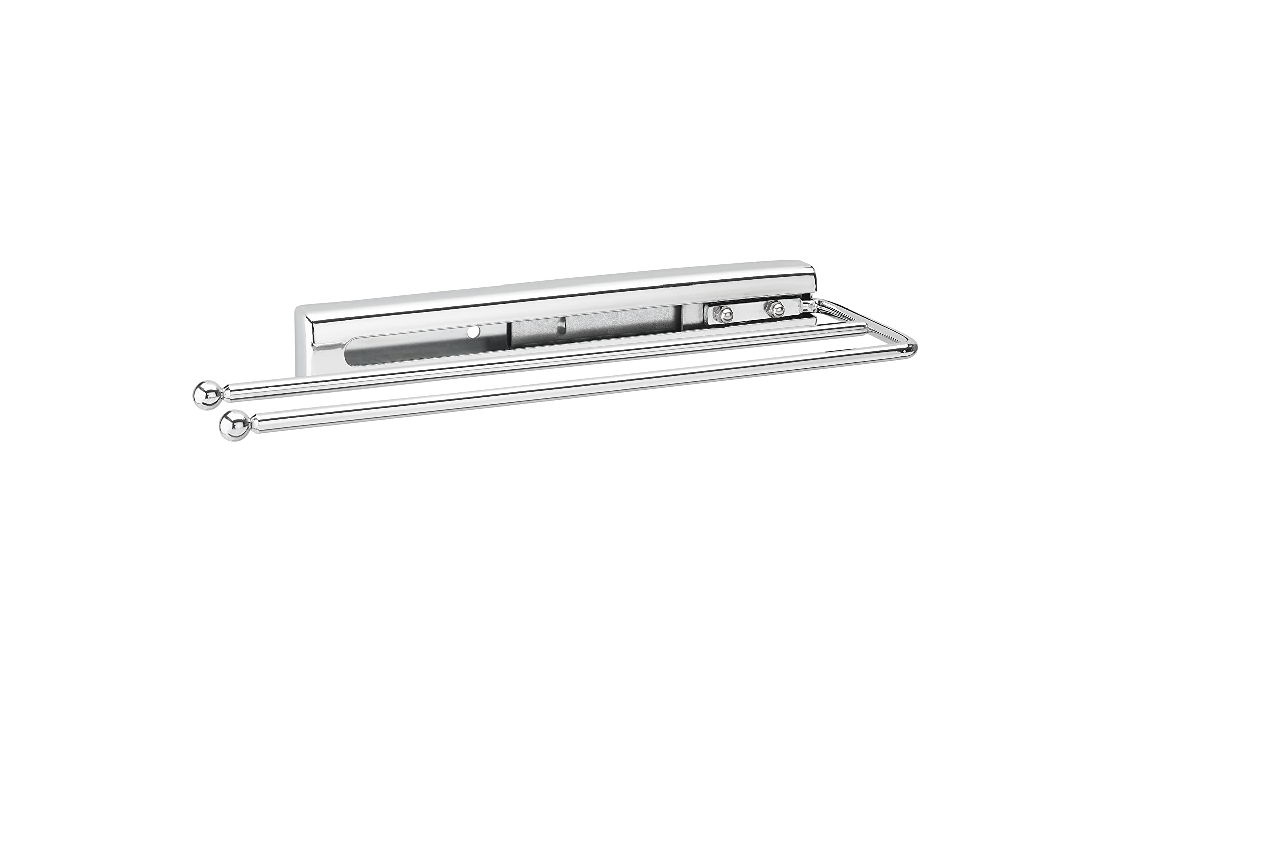 Rev-A-Shelf Under Sink Cabinet Kitchen Bathroom Prong Pull Out Extendable 2 Prong Standard Size Towel Bar Organizer, Chrome, 563